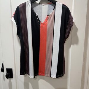 Stripe v-neck shirts in XL